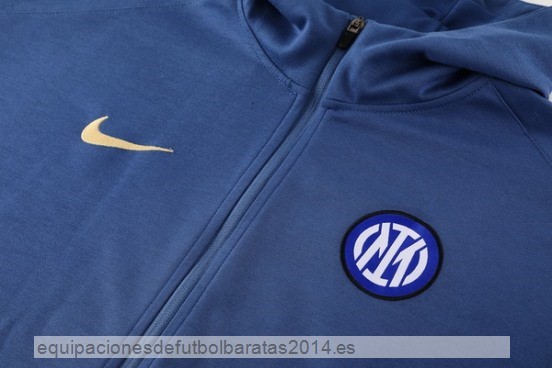 Nuevo Conjunto Completo Chaqueta Con Capucha Inter Milan 24/25 Azul Claro Baratas